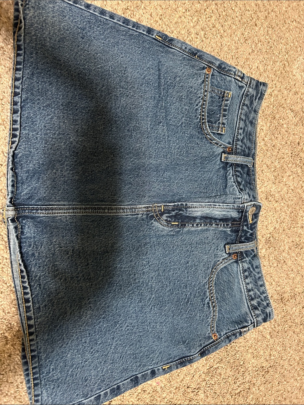 Old Navy Blue Denim High Rise Mini Skirt size 12